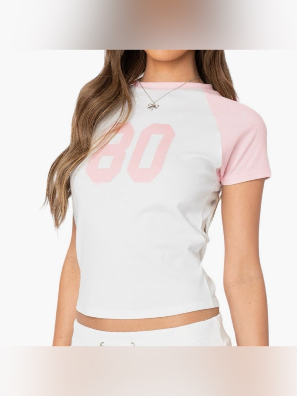 Edikted 80s Colorblock Cotton Graphic T-Shirt - S